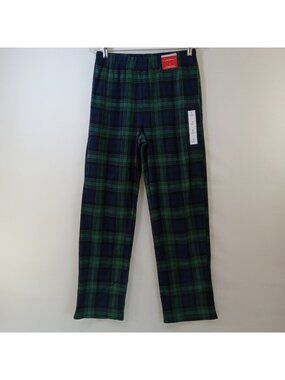 NWT Wondershop Target Women's Small S Fleece Pajama Pants Navy Blue Green Plaid
